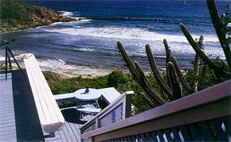 private path to beach at st john villa