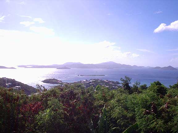 view from st john villa rental